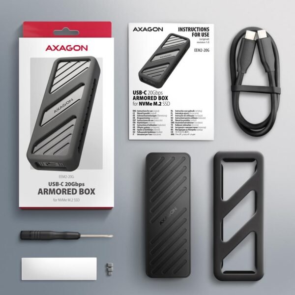 AXAGON SSD-AKKU-GEHÄUSE M.2 NVME/USB-C EEM2-20G AXAGON – Bild 5