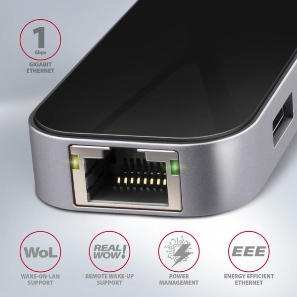 AXAGON I/O HUB USB-C 6IN1/0.2M HMC-6GL AXAGON – Bild 3