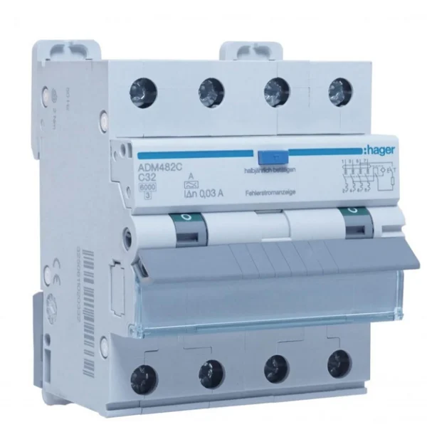 Hager RCBO ADM482C, Schutzschalter, EAN 3250611020332