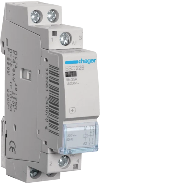 Hager InstallationsSchütze 25A 2Ö 230V ESC226, EAN 3250612400713