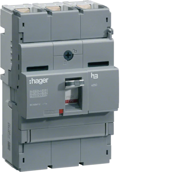 Hager Lasttrennschalter HCB250H, 3-polig, EAN 3250613136796.