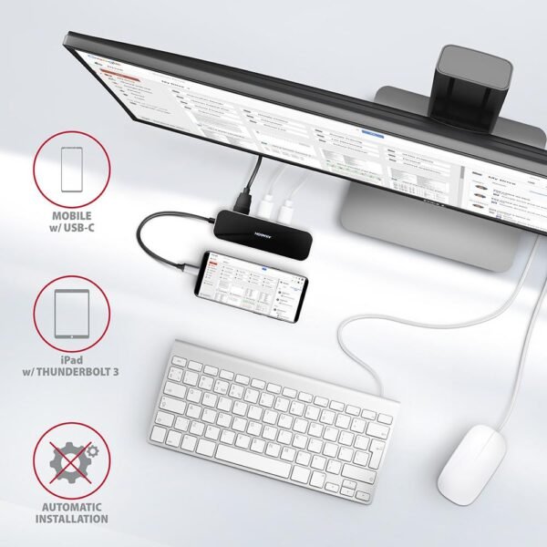 AXAGON I/O HUB USB-C 6IN1/0.2M HMC-6GL AXAGON – Bild 6