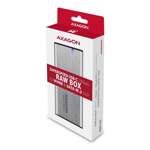 AXAGON SSD-AKKU-GEHÄUSE M.2 NVME/SATA USB-C EEM2-SG2 AXAGON – Bild 3