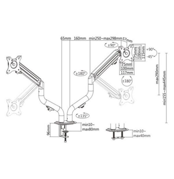 GEMBIRD Fernseher/Monitor Halterung – Bild 2