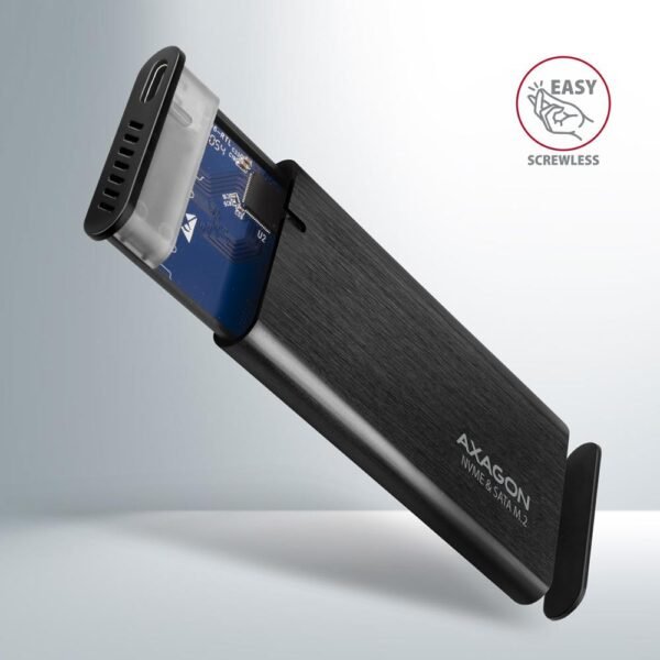 AXAGON SSD-AKKU-GEHÄUSE M.2 NVME/SATA USB-C EEM2-SB2 AXAGON – Bild 2