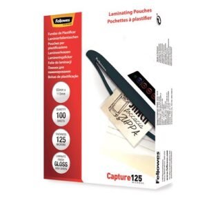 FELLOWES LAMINIERGERÄT TASCHE GLÄNZEND KARTE/125 100 STÜCK 5307101 FELLOWES