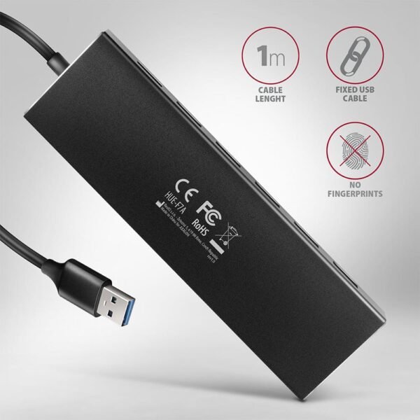 AXAGON I/O HUB USB3.2 7PORT FLACH/1M HUE-F7A AXAGON – Bild 6