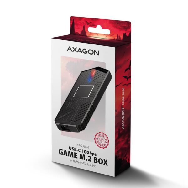 AXAGON SSD-AKKU-GEHÄUSE M.2 NVME/SATA USB-C EEM2-GAM AXAGON – Bild 3