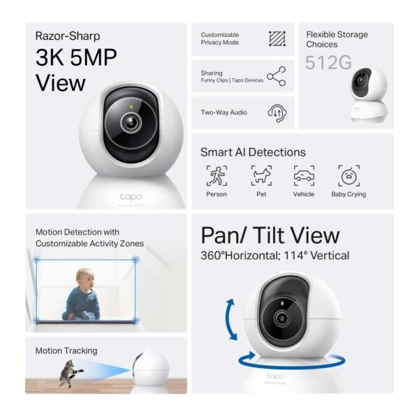 TP-LINK WRL KAMERA SCHWENKEN/NEIGEN/TAPO C230 TP-LINK – Bild 3
