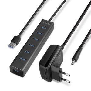 AXAGON I/O HUB USB3.0 7PORT CHARGING/W/AC 1.2M HUE-SA7BP AXAGON