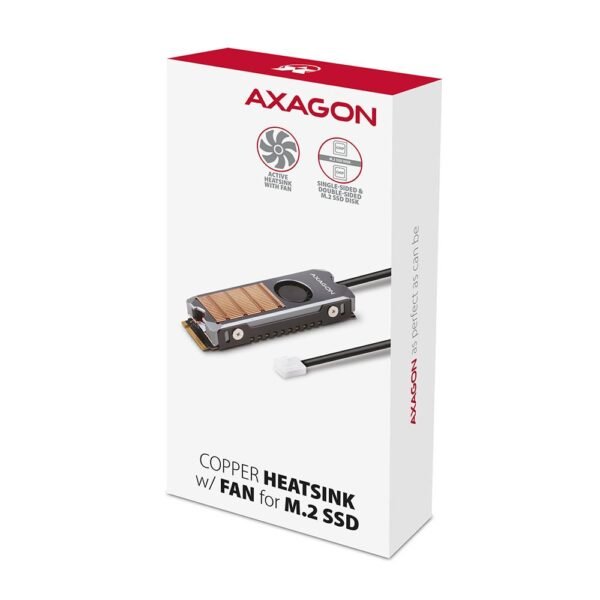 AXAGON SSD AKKU KÜHLER M.2 KUPFER LÜFTER/CLR-M2FAN AXAGON – Bild 3