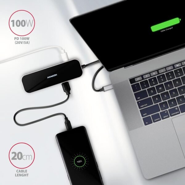 AXAGON I/O HUB USB-C 6IN1/0.2M HMC-6GL AXAGON – Bild 5