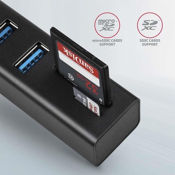 AXAGON I/O HUB USB3.2 3P SD/MICROSD/0.2M HMA-CR3A AXAGON – Bild 3