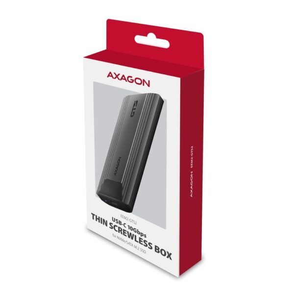 AXAGON SSD-AKKU-GEHÄUSE M.2 NVME/SATA USB-C EEM2-GTS2 AXAGON – Bild 3