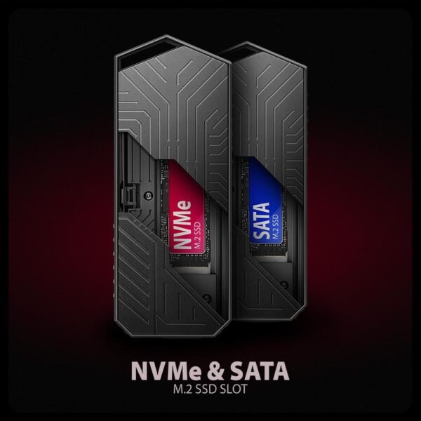 AXAGON SSD-AKKU-GEHÄUSE M.2 NVME/SATA USB-C EEM2-GAM AXAGON – Bild 2