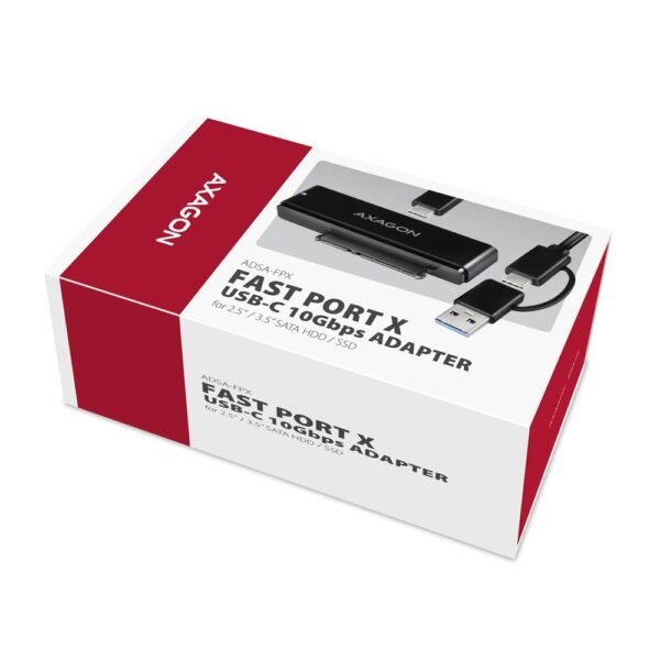AXAGON SSD AKKU ADAPTER USB-C/SATA 6G/10GBPS 0.6M ADSA-FPX AXAGON – Bild 2
