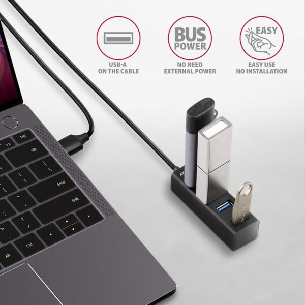 AXAGON I/O HUB USB3.2 4PORT MINI/1.2M HUE-M1AL AXAGON – Bild 3